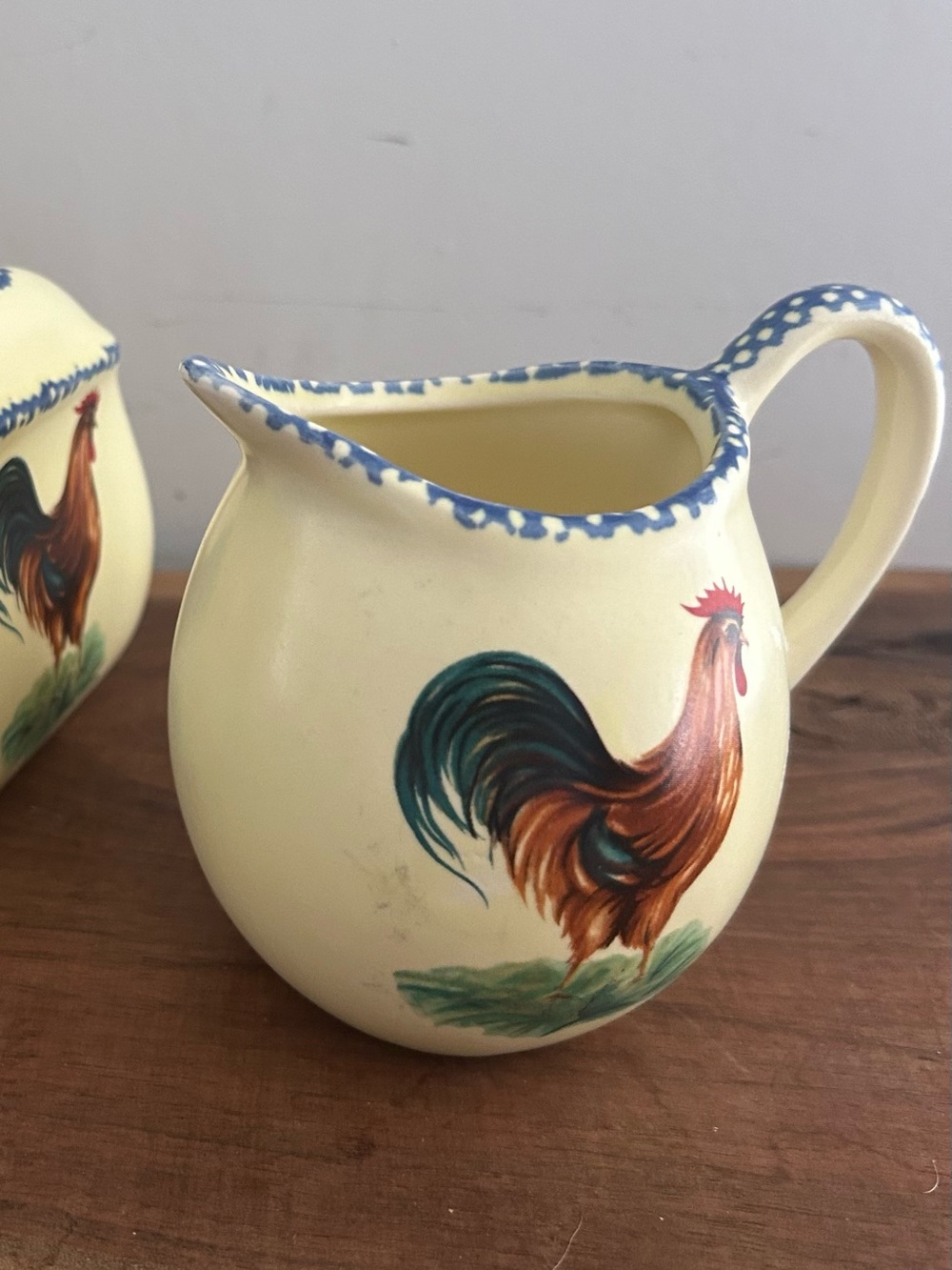 Gryphonware Rooster Ceramic Creamer Pitcher - Farmhouse